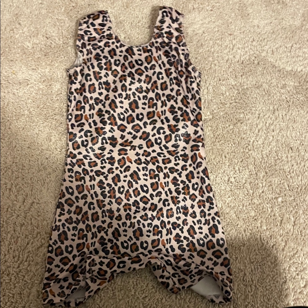 Leopard Print Sleeveless Romper